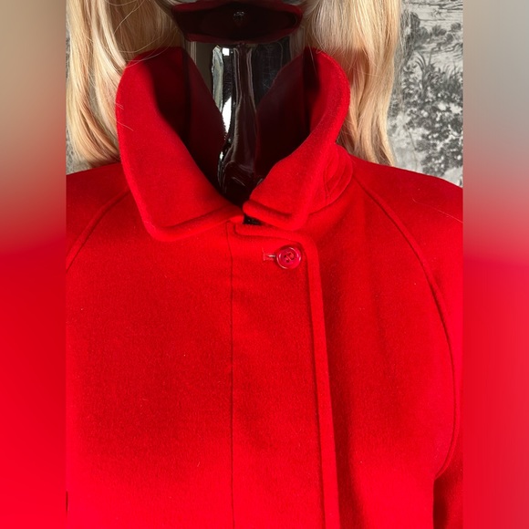 Red Wool Bomber-Style Coat - Picture 6 of 16